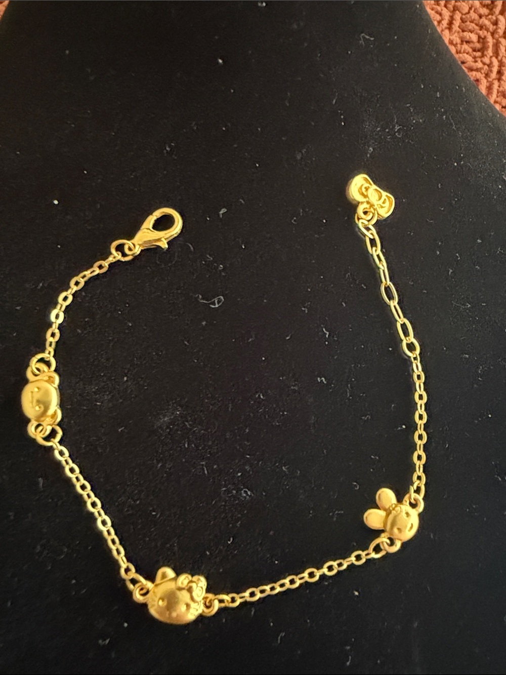 Gold Hello Kitty Inspired Charm Bracelet - Women's Jewelry